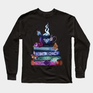 Witch's Brew Tea and Books Long Sleeve T-Shirt